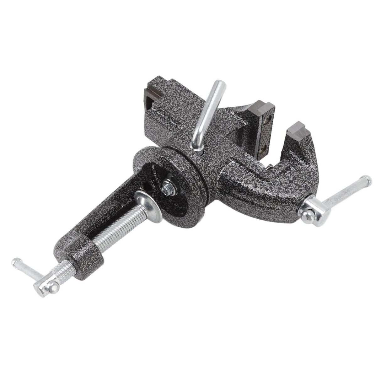 Bench Vise 360 Degree Rotating Cast Steel Small Clamp On Table Vise for Woodworking Jewelry Making