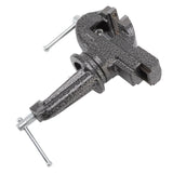 Bench Vise 360 Degree Rotating Cast Steel Small Clamp On Table Vise for Woodworking Jewelry Making - Rear View