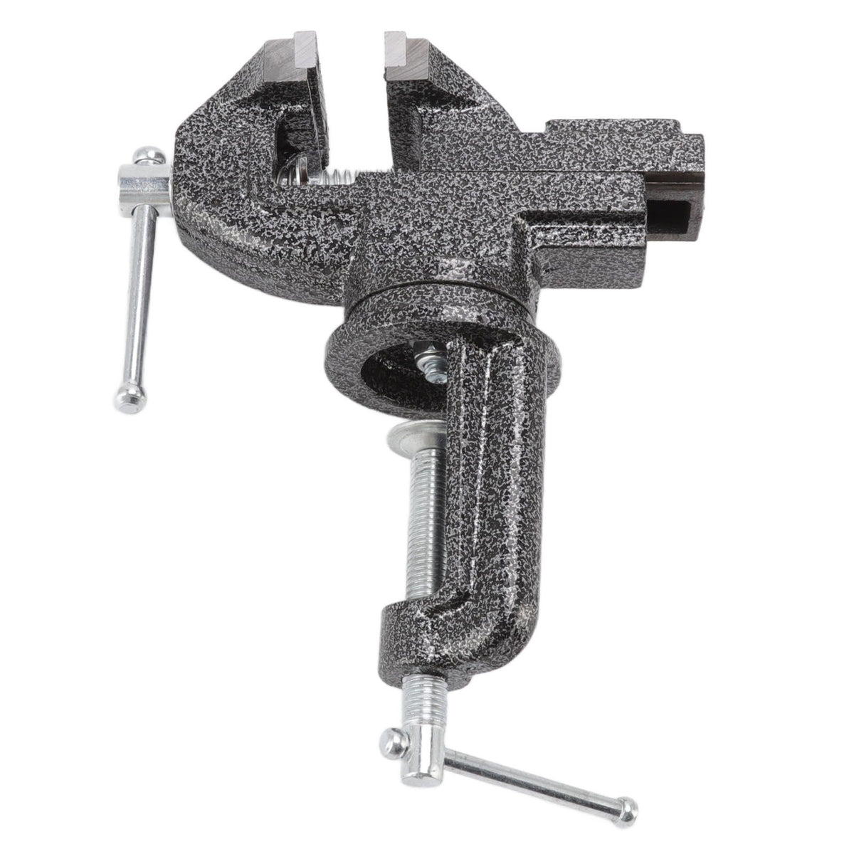 Bench Vise 360 Degree Rotating Cast Steel Small Clamp On Table Vise for Woodworking Jewelry Making