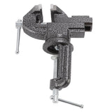 Bench Vise 360 Degree Rotating Cast Steel Small Clamp On Table Vise for Woodworking Jewelry Making - Close-Up Angle