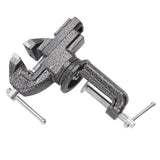 Bench Vise 360 Degree Rotating Cast Steel Small Clamp On Table Vise for Woodworking Jewelry Making - Low Angle