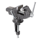 Bench Vise 360 Degree Rotating Cast Steel Small Clamp On Table Vise for Woodworking Jewelry Making