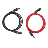 Solar Panel PV Cable Black Red Solar Panel Extension Cable with Male and Female Connectors 2m