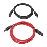 Solar Panel PV Cable Black Red Solar Panel Extension Cable with Male and Female Connectors 2m - 45-Degree Angle