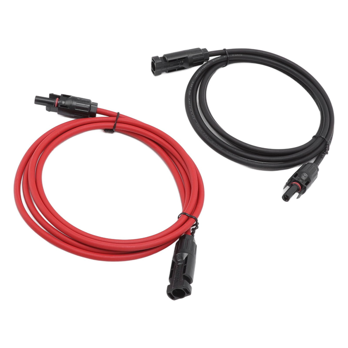 Solar Panel PV Cable Black Red Solar Panel Extension Cable with Male and Female Connectors 2m