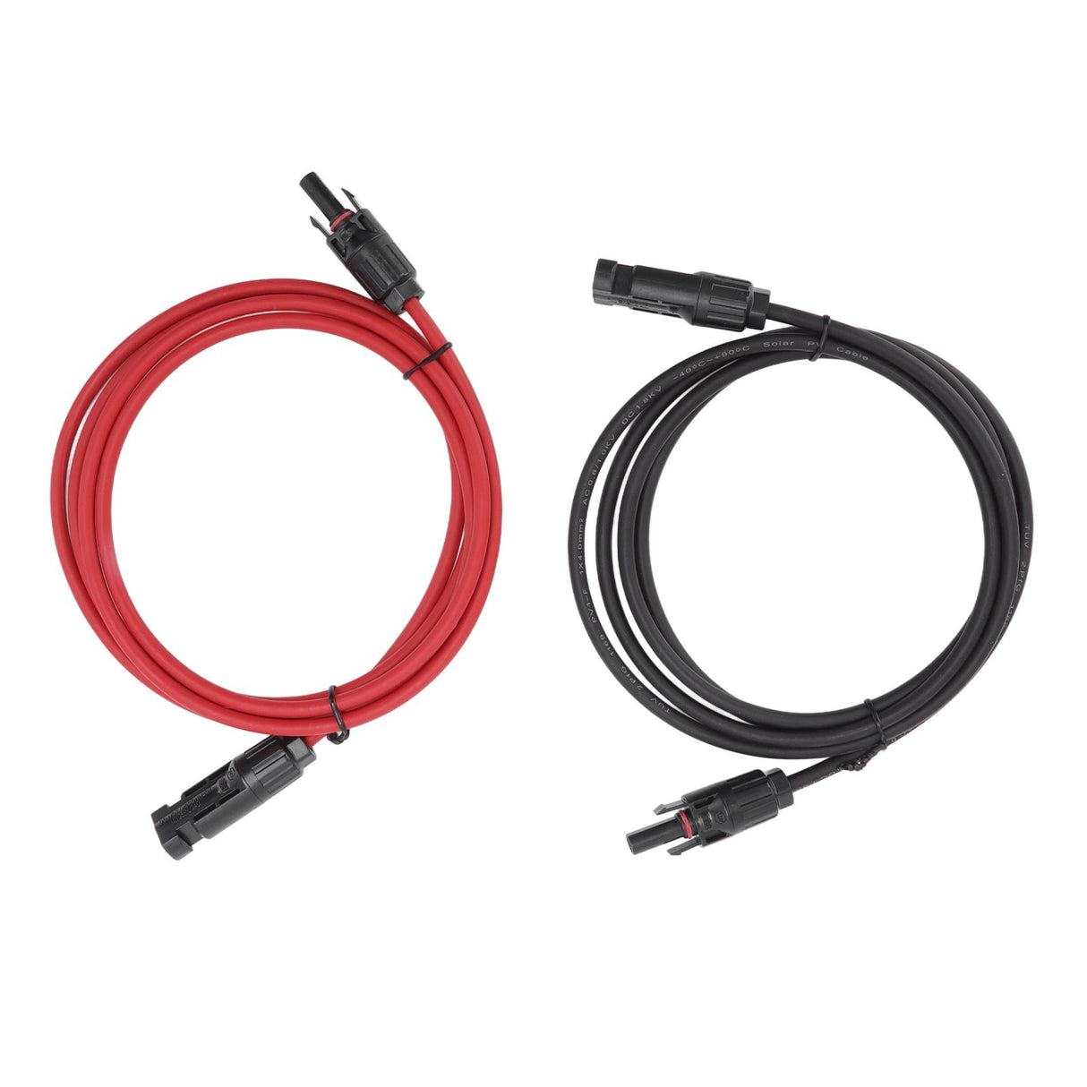 Solar Panel PV Cable Black Red Solar Panel Extension Cable with Male and Female Connectors 2m