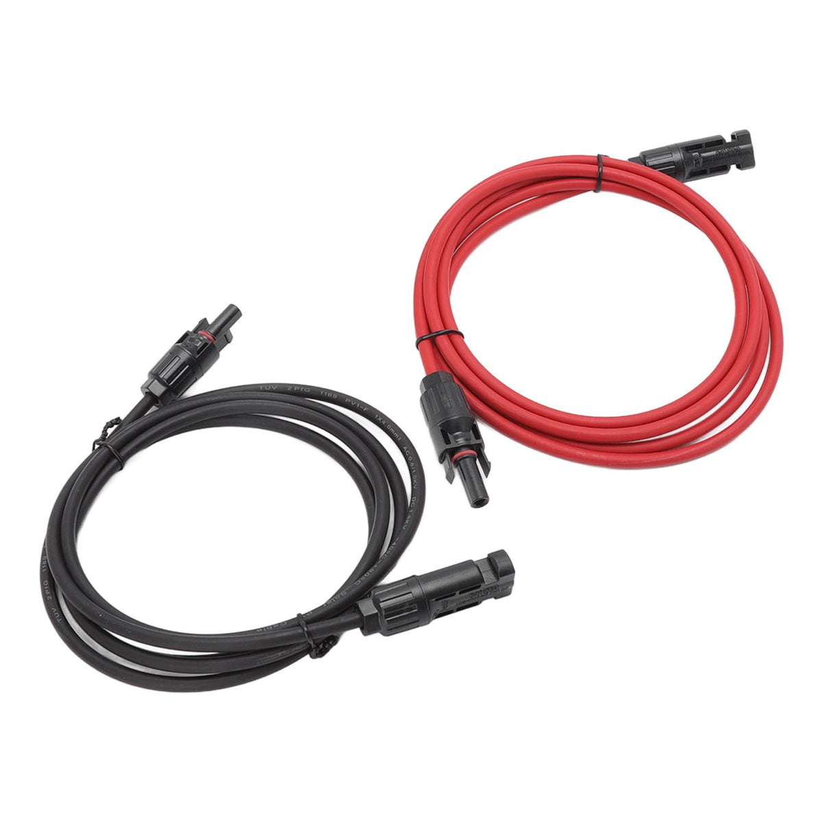 Solar Panel PV Cable Black Red Solar Panel Extension Cable with Male and Female Connectors 2m
