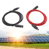Solar Panel PV Cable Black Red Solar Panel Extension Cable with Male and Female Connectors 2m