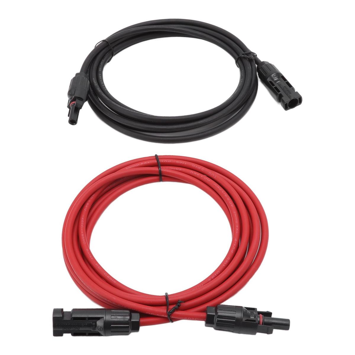 Solar Panel PV Cable Black Red Solar Panel Extension Cable with Male and Female Connectors 3m