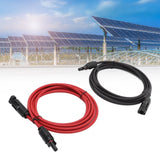 Solar Panel PV Cable Black Red Solar Panel Extension Cable with Male and Female Connectors 3m