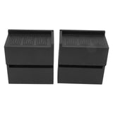 4pcs Furniture Riser Black Enlarged Widened Rectangle Rubber 3in Furniture Leg Mat for Home