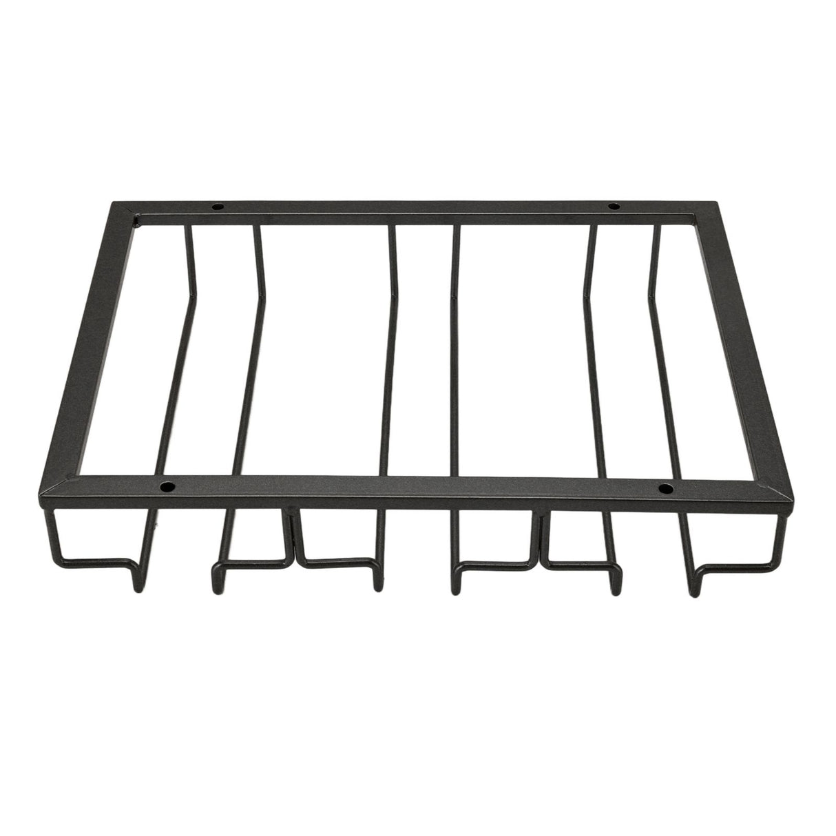 Iron Art Upside Down Wine Glass Holder European Style Hanging Wine Glass Rack Under Cabinet Black