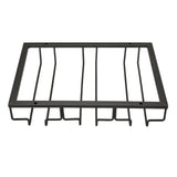 Iron Art Upside Down Wine Glass Holder European Style Hanging Wine Glass Rack Under Cabinet Black - Side View