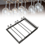 Iron Art Upside Down Wine Glass Holder European Style Hanging Wine Glass Rack Under Cabinet Black