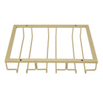 Iron Art Upside Down Wine Glass Holder European Style Hanging Wine Glass Rack Under Cabinet Gold
