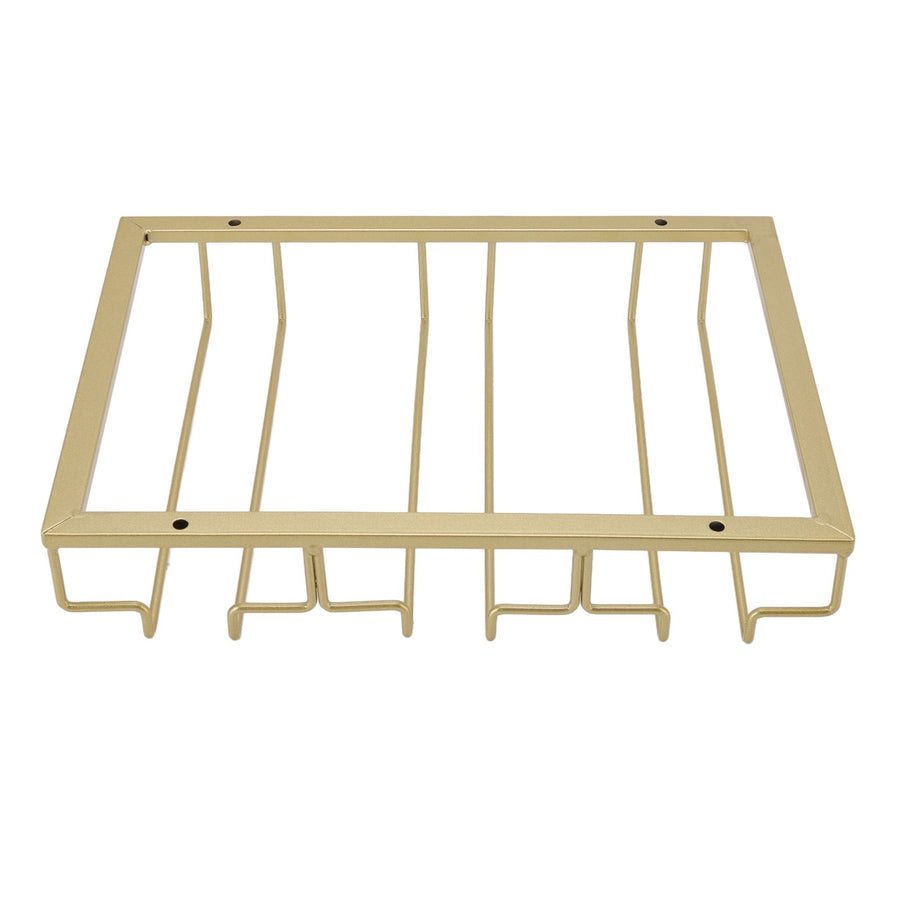 Iron Art Upside Down Wine Glass Holder European Style Hanging Wine Glass Rack Under Cabinet Gold