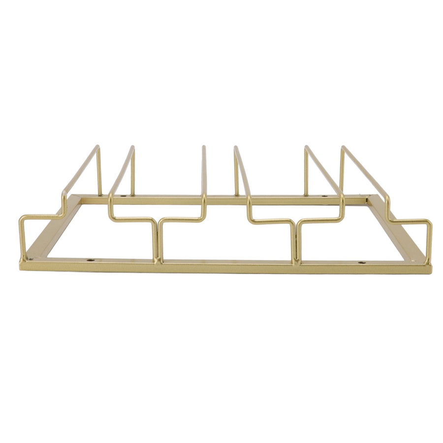 Iron Art Upside Down Wine Glass Holder European Style Hanging Wine Glass Rack Under Cabinet Gold
