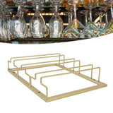 Iron Art Upside Down Wine Glass Holder European Style Hanging Wine Glass Rack Under Cabinet Gold