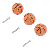 3 Set Basketball Cabinet Kitchen Home Knobs Ball Type Single Hole Drawer Ceramic Handle - Front View