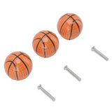 3 Set Basketball Cabinet Kitchen Home Knobs Ball Type Single Hole Drawer Ceramic Handle - Side View