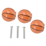 3 Set Basketball Cabinet Kitchen Home Knobs Ball Type Single Hole Drawer Ceramic Handle - Extra Image
