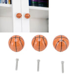 3 Set Basketball Cabinet Kitchen Home Knobs Ball Type Single Hole Drawer Ceramic Handle - Extra Image