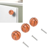 3 Set Basketball Cabinet Kitchen Home Knobs Ball Type Single Hole Drawer Ceramic Handle - Extra Image