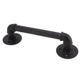 Door Pull Handle Simple Industrial Retro European Style Black Iron Decorative Practical Barn Door Handle for Home - Front View