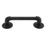 Door Pull Handle Simple Industrial Retro European Style Black Iron Decorative Practical Barn Door Handle for Home - Side View