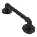 Door Pull Handle Simple Industrial Retro European Style Black Iron Decorative Practical Barn Door Handle for Home - 45-Degree Angle
