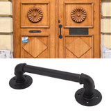 Door Pull Handle Simple Industrial Retro European Style Black Iron Decorative Practical Barn Door Handle for Home
