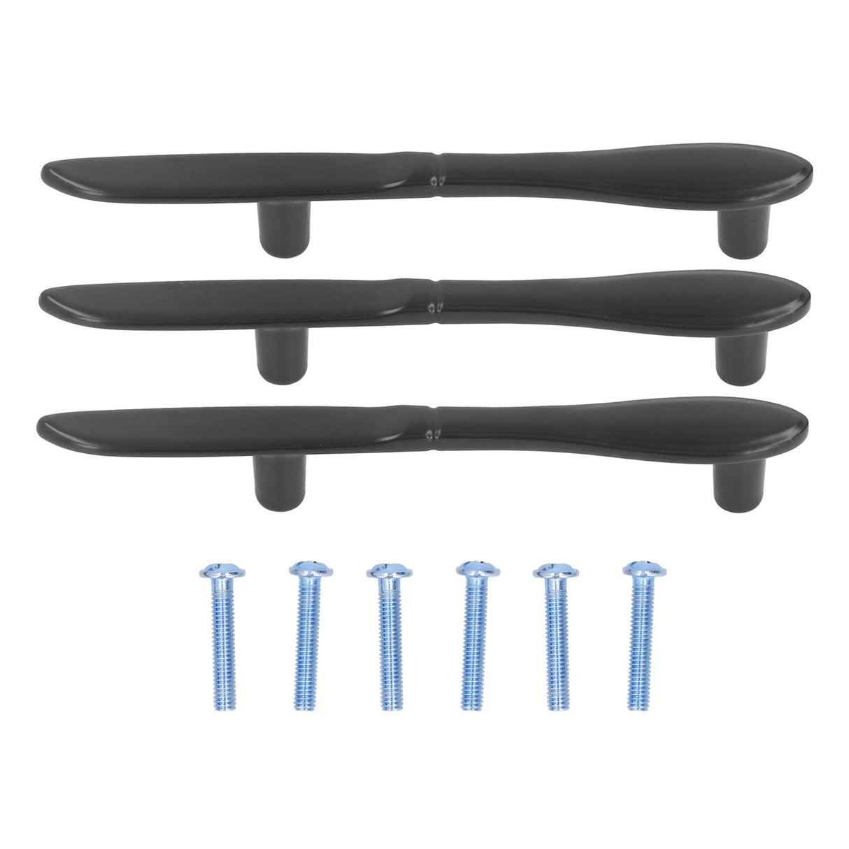 3Set Door Handles Thickened Cutlery Tableware Shaped Cabinet Pulls for Drawer Wardrobe Bookshelves Black Knife