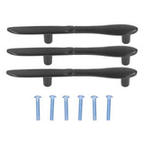 3Set Door Handles Thickened Cutlery Tableware Shaped Cabinet Pulls for Drawer Wardrobe Bookshelves Black Knife