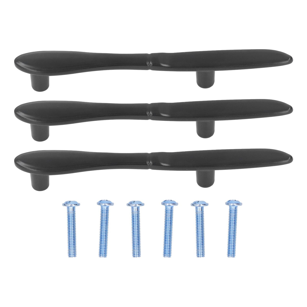 3Set Door Handles Thickened Cutlery Tableware Shaped Cabinet Pulls for Drawer Wardrobe Bookshelves Black Knife