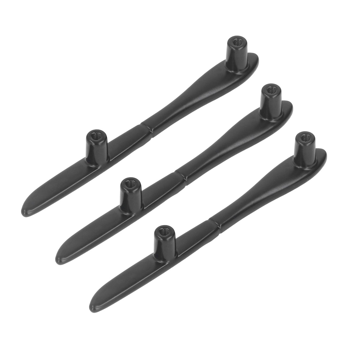 3Set Door Handles Thickened Cutlery Tableware Shaped Cabinet Pulls for Drawer Wardrobe Bookshelves Black Knife