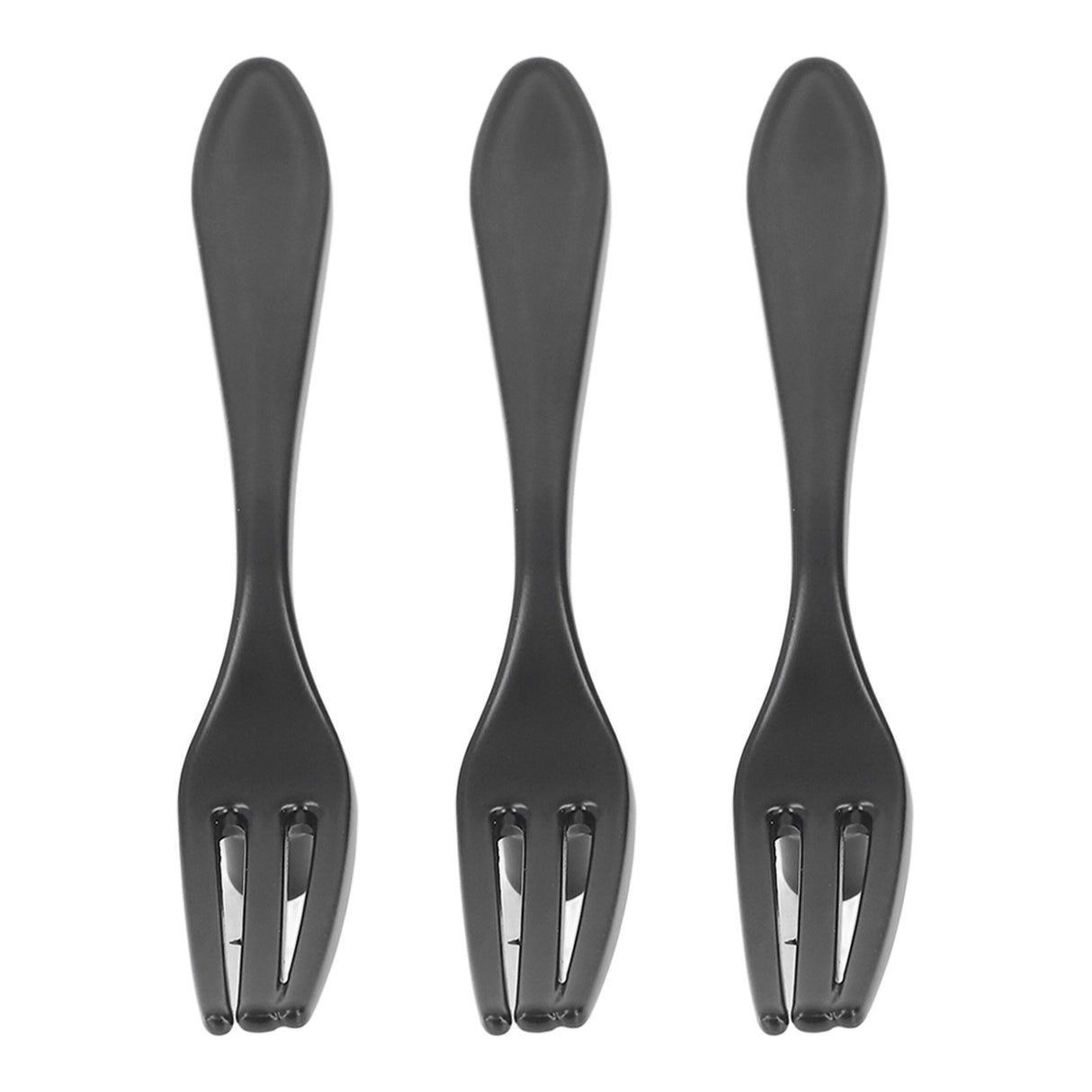3Set Door Handles Thickened Cutlery Tableware Shaped Cabinet Pulls for Drawer Wardrobe Bookshelves Black Fork
