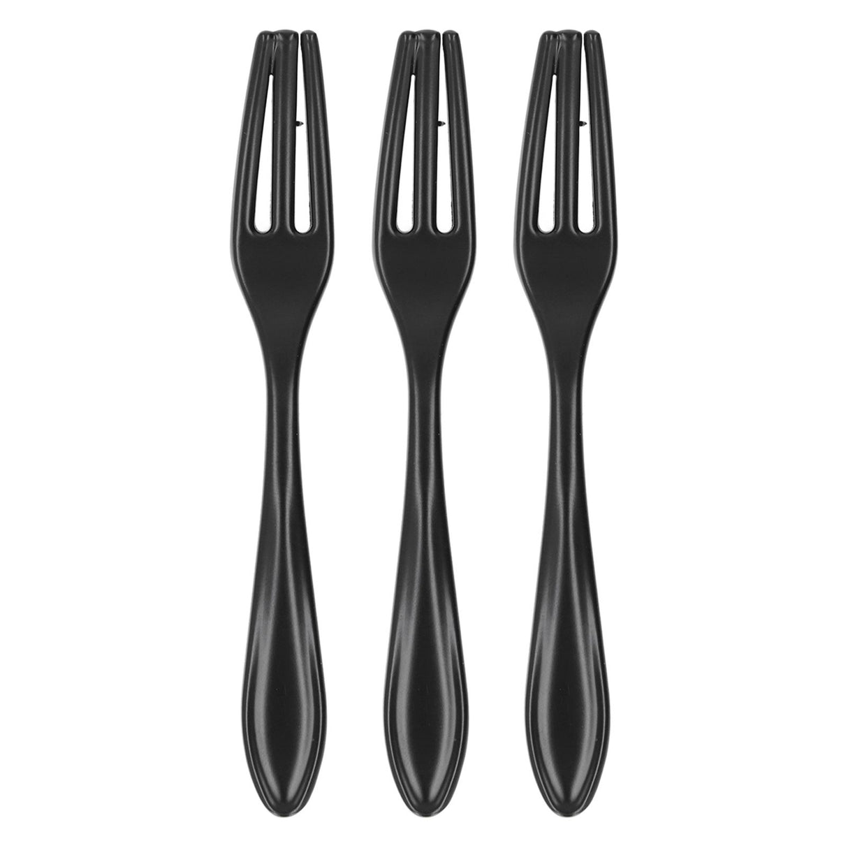 3Set Door Handles Thickened Cutlery Tableware Shaped Cabinet Pulls for Drawer Wardrobe Bookshelves Black Fork