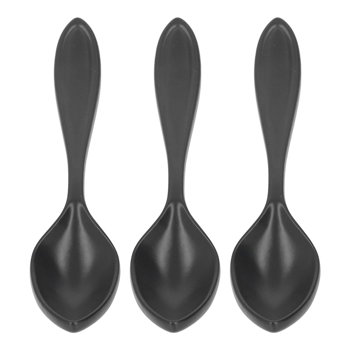 3Set Door Handles Thickened Cutlery Tableware Shaped Cabinet Pulls for Drawer Wardrobe Bookshelves Black Spoon