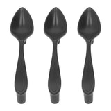 3Set Door Handles Thickened Cutlery Tableware Shaped Cabinet Pulls for Drawer Wardrobe Bookshelves Black Spoon
