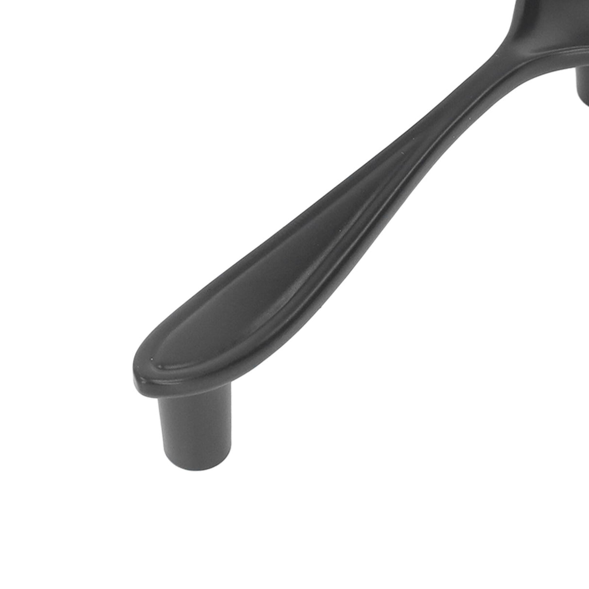 3Set Door Handles Thickened Cutlery Tableware Shaped Cabinet Pulls for Drawer Wardrobe Bookshelves Black Spoon