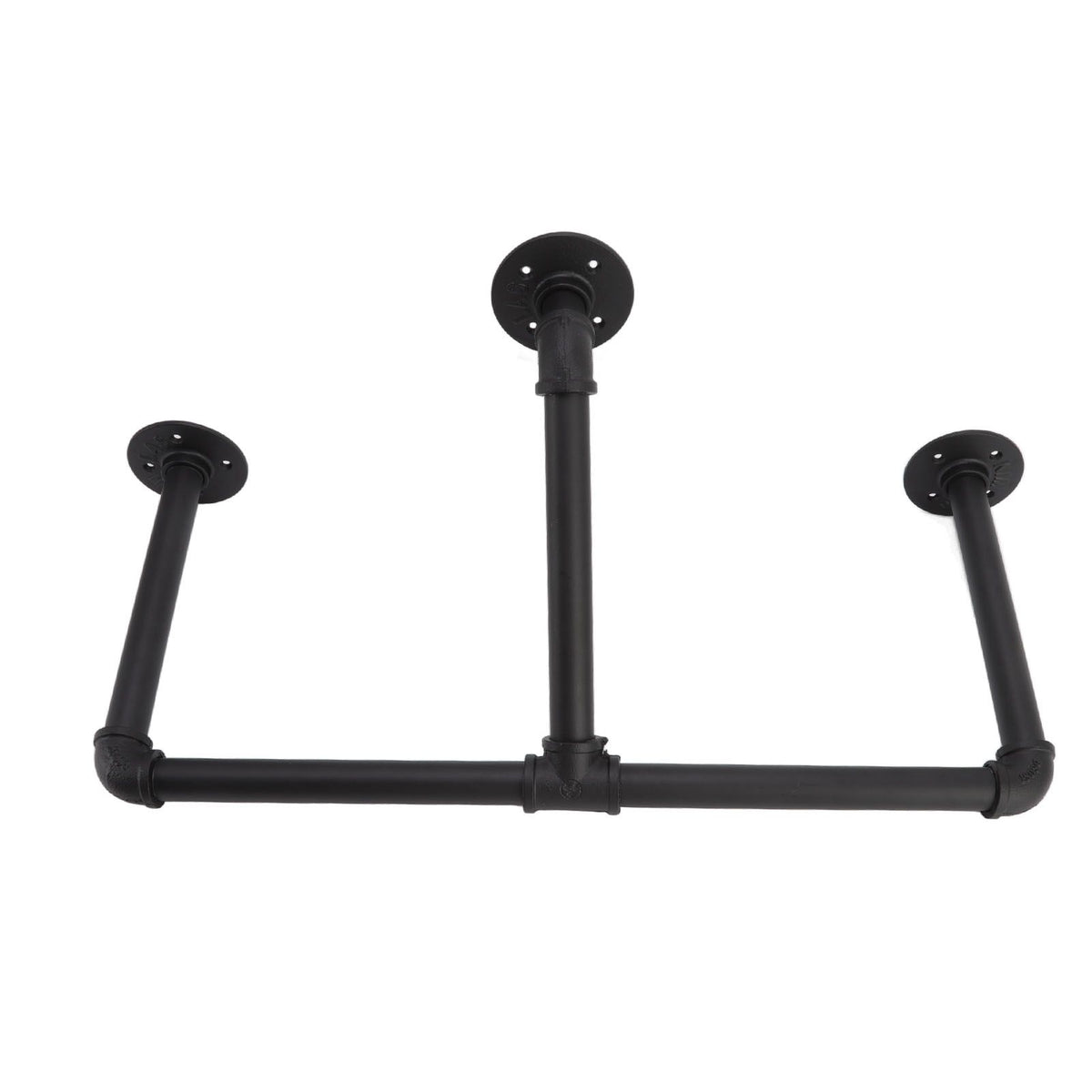 22in Industrial Pipe Clothing Display Rack Wall Mounted Clothes Rack Hanger Iron Clothes Hanging Rod Bar for Home Hotel