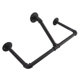 22in Industrial Pipe Clothing Display Rack Wall Mounted Clothes Rack Hanger Iron Clothes Hanging Rod Bar for Home Hotel