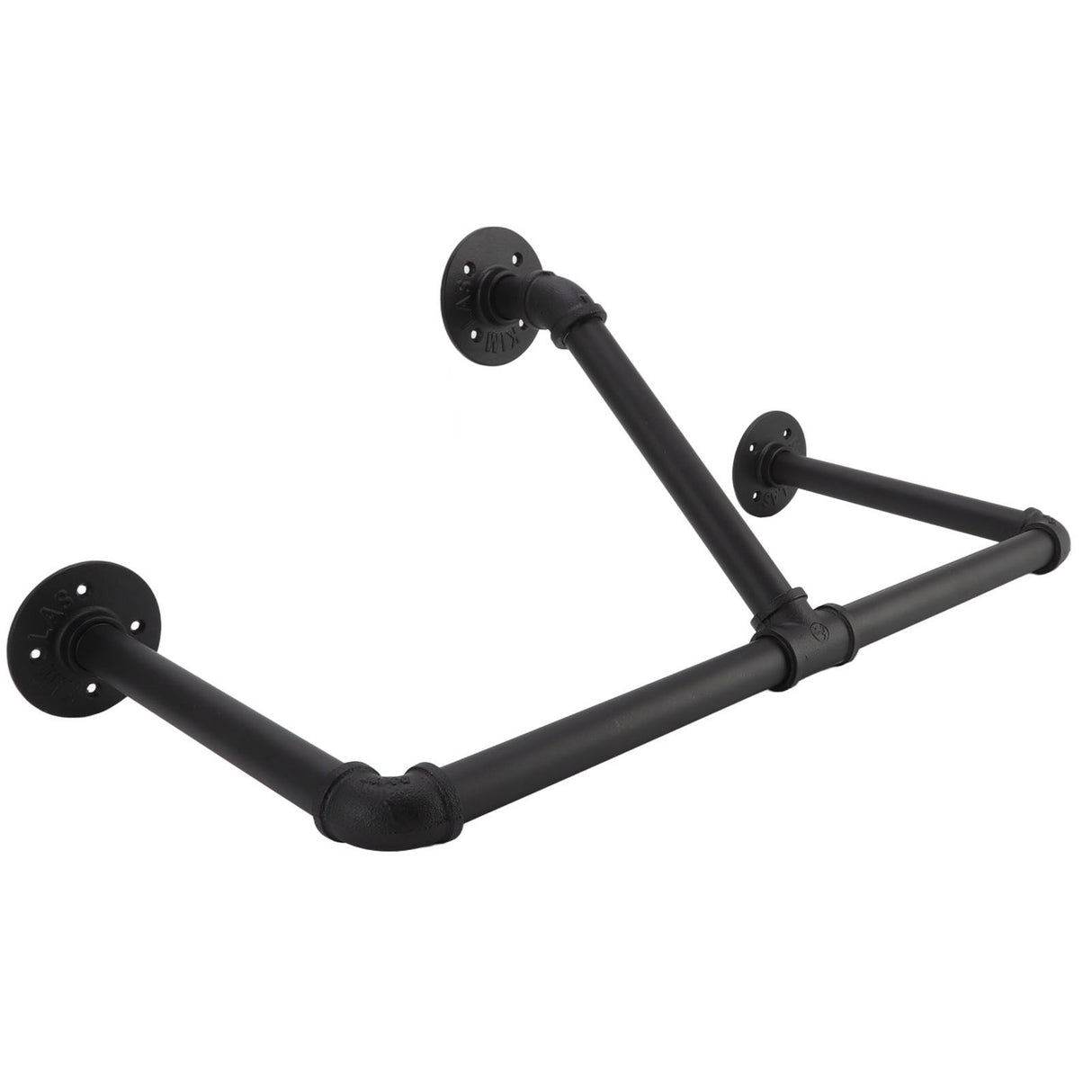 22in Industrial Pipe Clothing Display Rack Wall Mounted Clothes Rack Hanger Iron Clothes Hanging Rod Bar for Home Hotel
