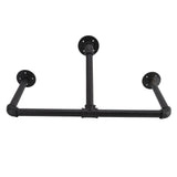 22in Industrial Pipe Clothing Display Rack Wall Mounted Clothes Rack Hanger Iron Clothes Hanging Rod Bar for Home Hotel - 45-Degree Angle