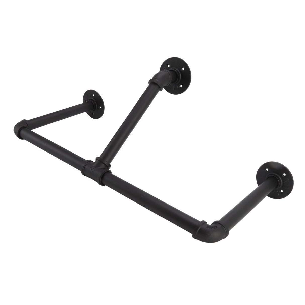 22in Industrial Pipe Clothing Display Rack Wall Mounted Clothes Rack Hanger Iron Clothes Hanging Rod Bar for Home Hotel