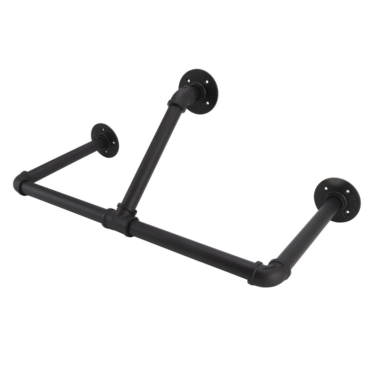 22in Industrial Pipe Clothing Display Rack Wall Mounted Clothes Rack Hanger Iron Clothes Hanging Rod Bar for Home Hotel
