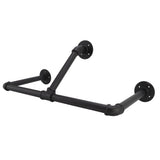 22in Industrial Pipe Clothing Display Rack Wall Mounted Clothes Rack Hanger Iron Clothes Hanging Rod Bar for Home Hotel