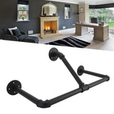 22in Industrial Pipe Clothing Display Rack Wall Mounted Clothes Rack Hanger Iron Clothes Hanging Rod Bar for Home Hotel
