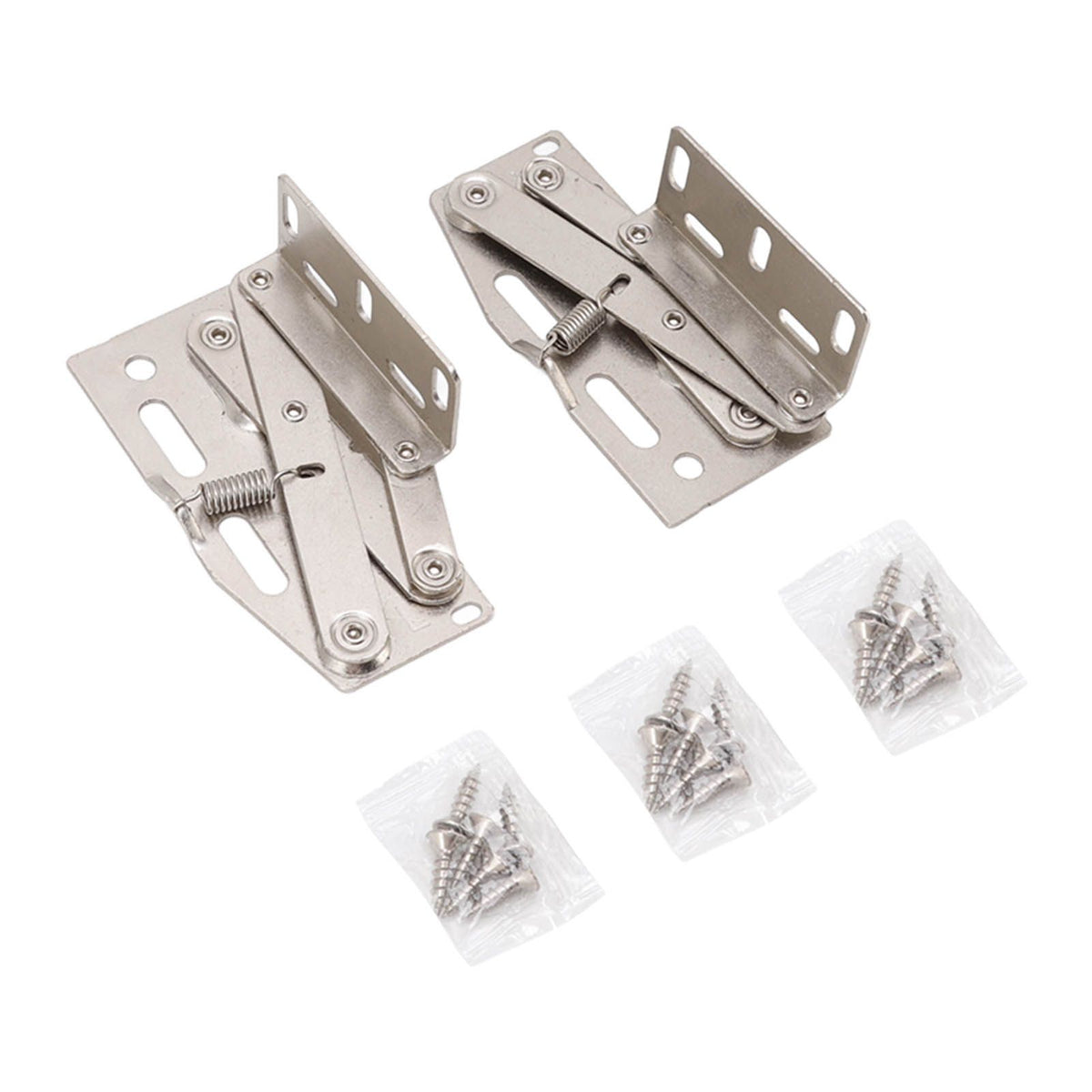 2 Sets Cabinet Door Hinges 45 Degrees Down Flip Door Scissor Spring Hinge Furniture Hardware Accessories