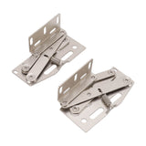 2 Sets Cabinet Door Hinges 45 Degrees Down Flip Door Scissor Spring Hinge Furniture Hardware Accessories - Rear View